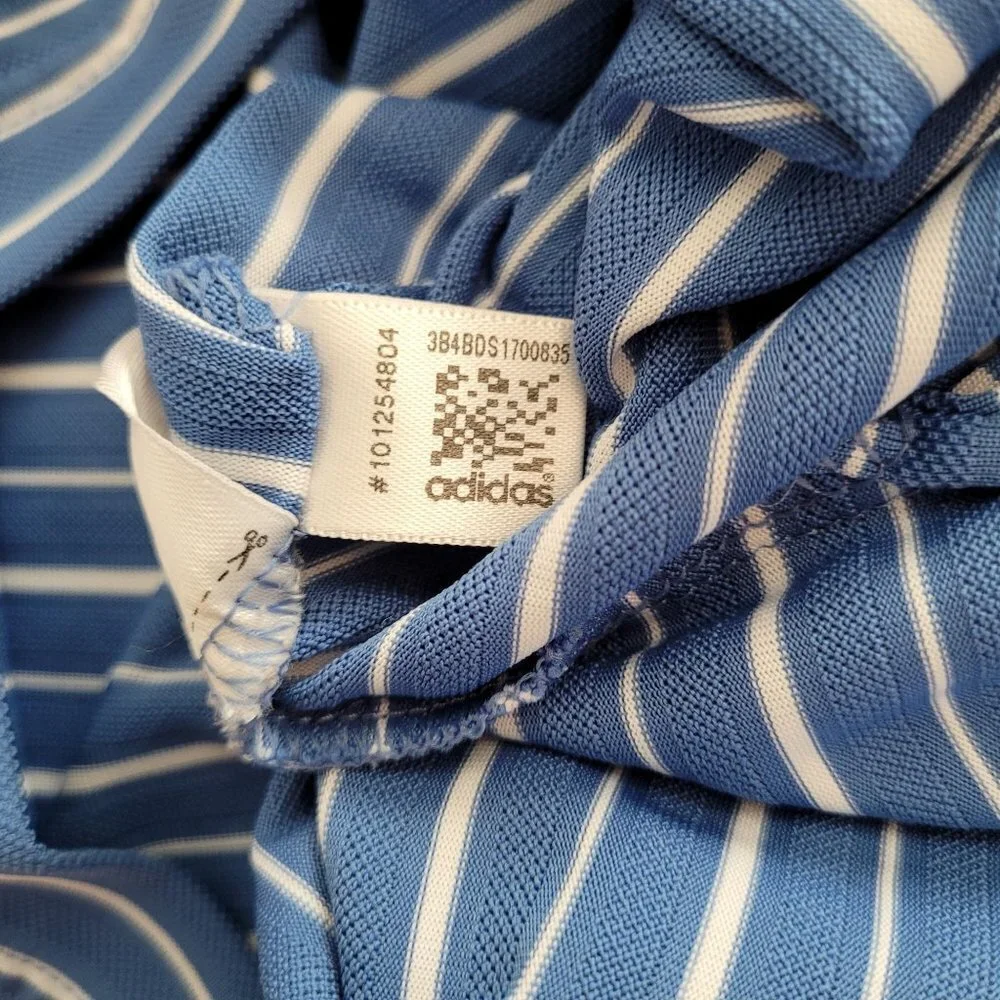 Adidas Golf Climalite breathable short sleeve Blue and white Polo Mens XL